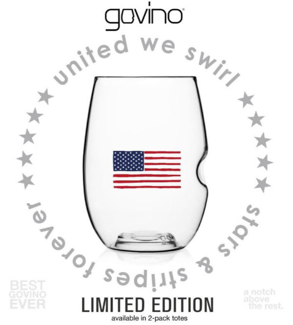 Govino Dishwasher Safe Limited Edition Red Wine (16oz) 2-Pk | Flag Logo - Image 2